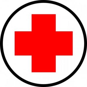 Medical red cross image